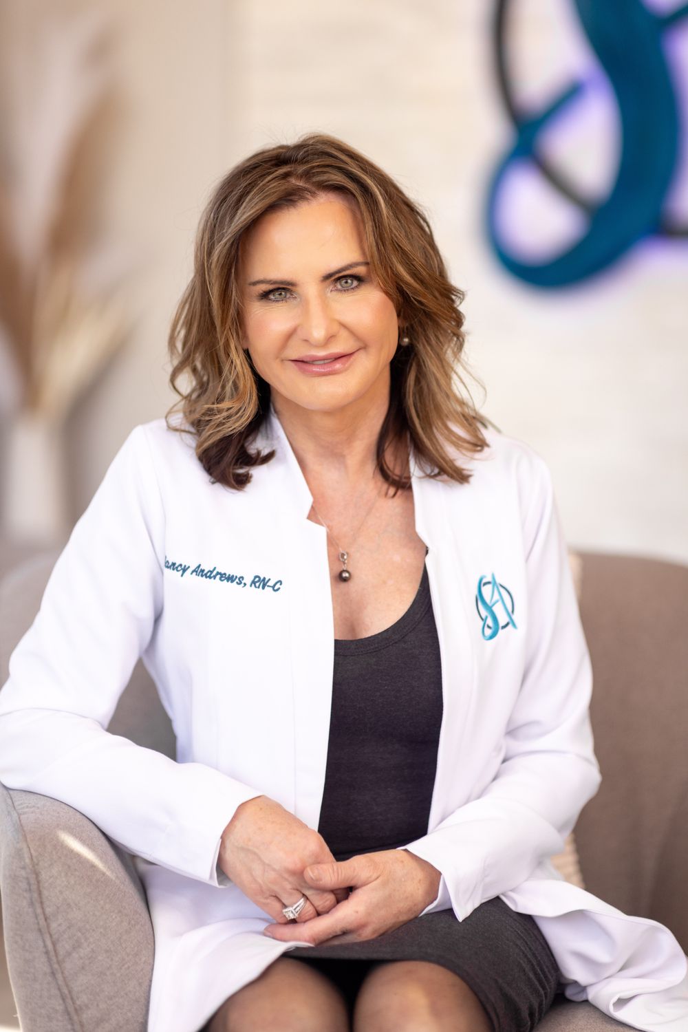 Health professional in a white lab coat.