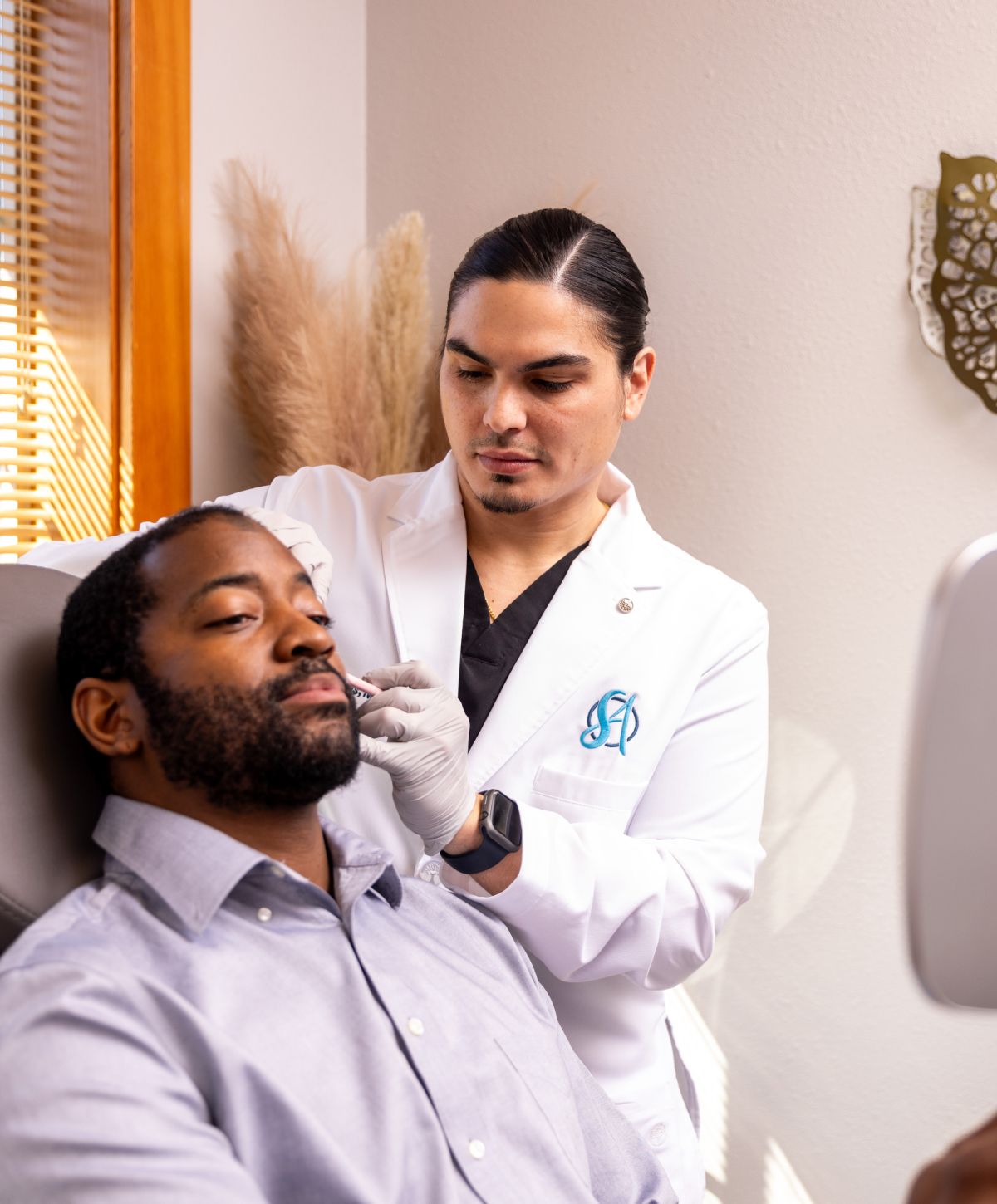 coeur d'alene chemical peel patient receiving treatment