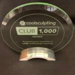 CoolSculpting Club 1,000 achievement award plaque